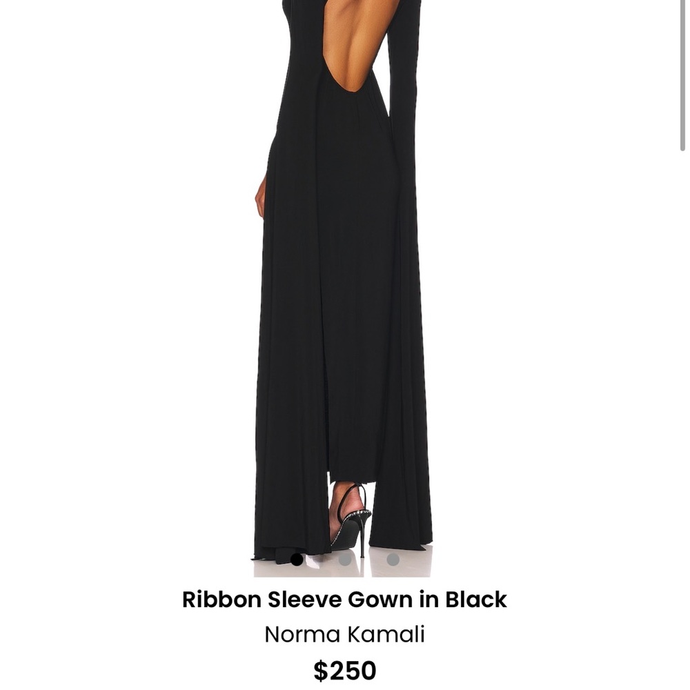 Norma Kamali | Dresses | Norma Kamali Black Halter Slit Maxi Gown | Poshmark